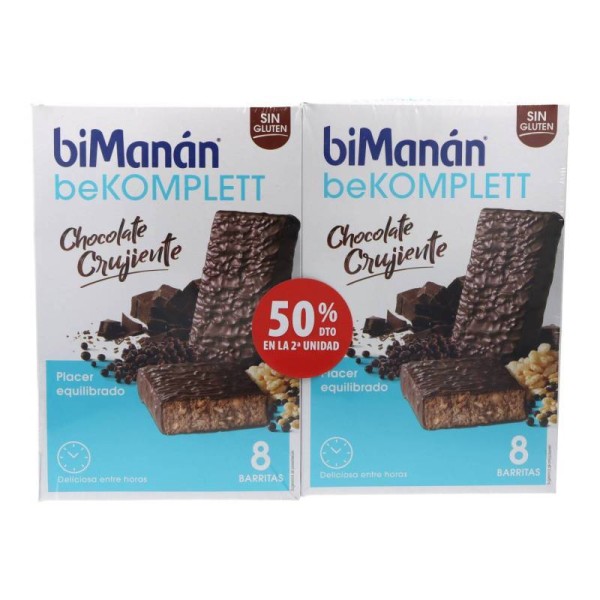 Bimanan Bekomplett Chocolate Crujiente 2x8 Barritas Promo