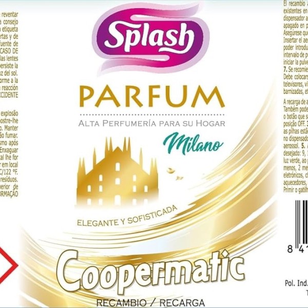COOPERMATIC SPLASH AMBIENTADOR MILANO 250ML